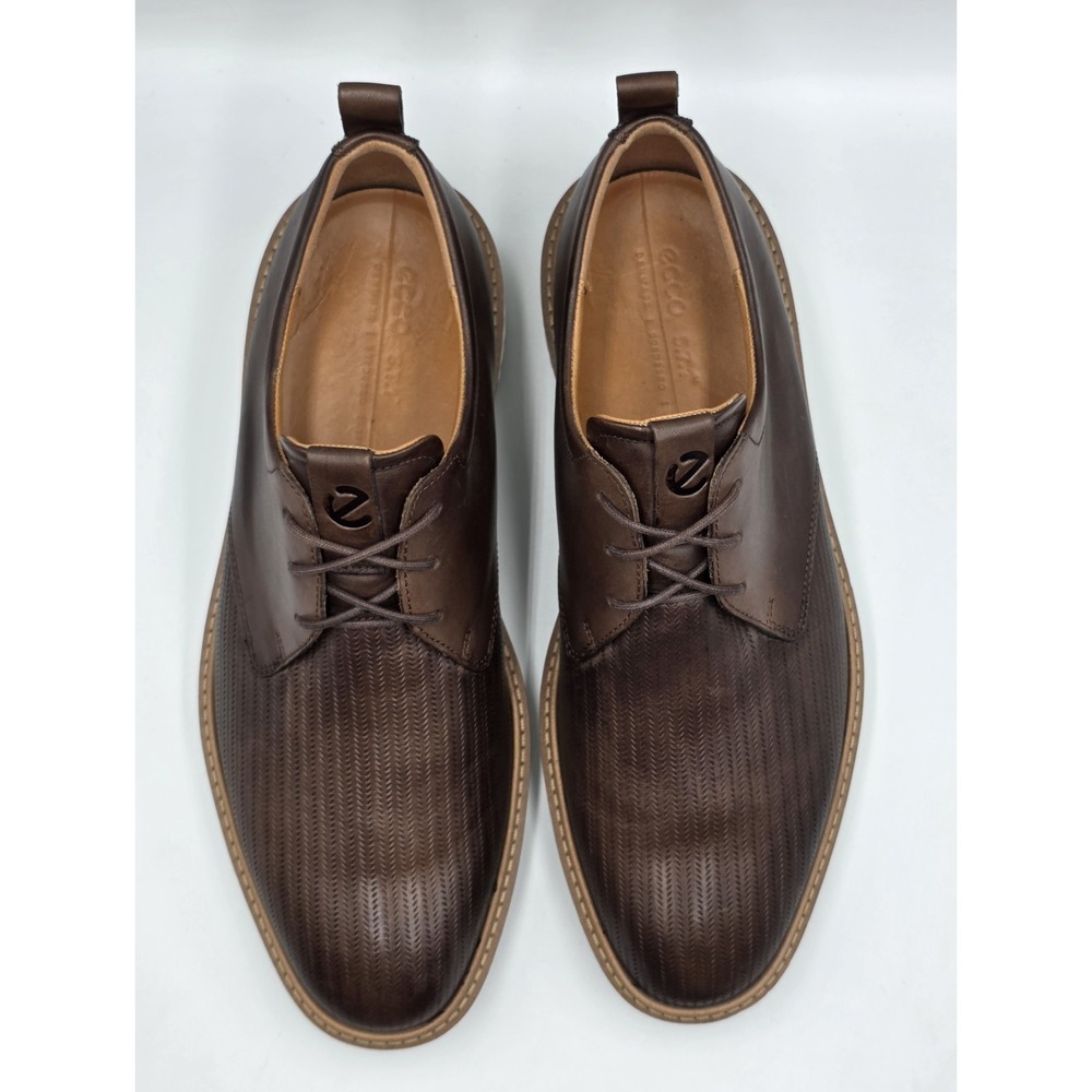 ECCO ST.1 Hybrid Brown Leather Oxfords Mens 9 EU 43 Dress Casual Shoes - Picture 9 of 13